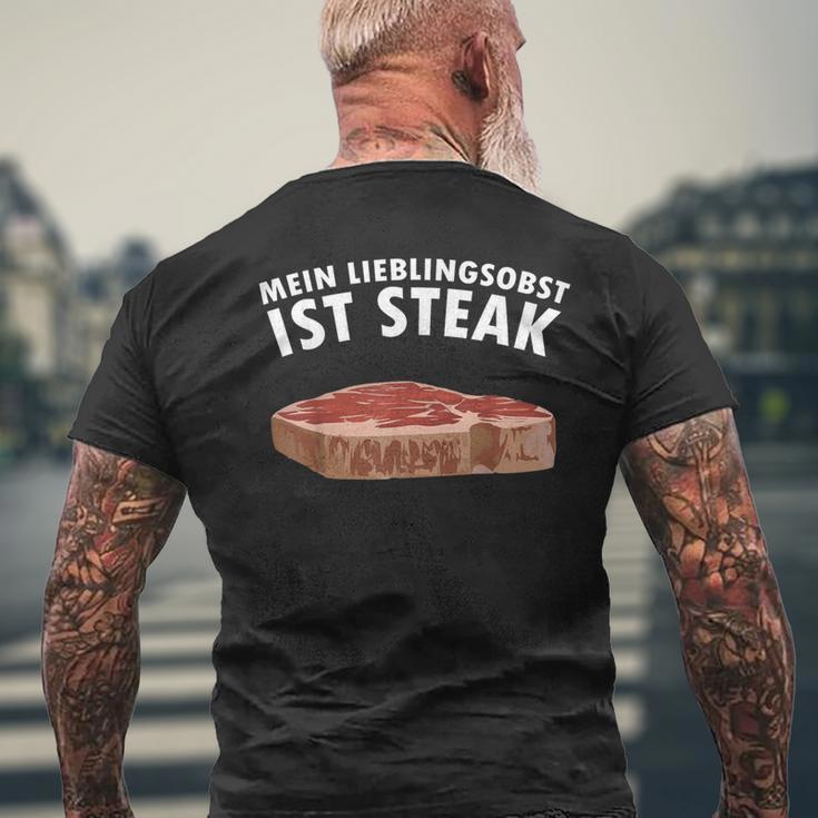 Mein Lieblingsobst Ist Steak Butcher T-Shirt mit Rückendruck Geschenke für alte Männer