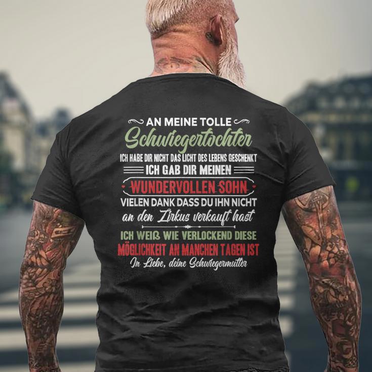 An Meine Tolle Schwiegertochter Ich Habe Dir Nicht Des Leben T-Shirt mit Rückendruck Geschenke für alte Männer