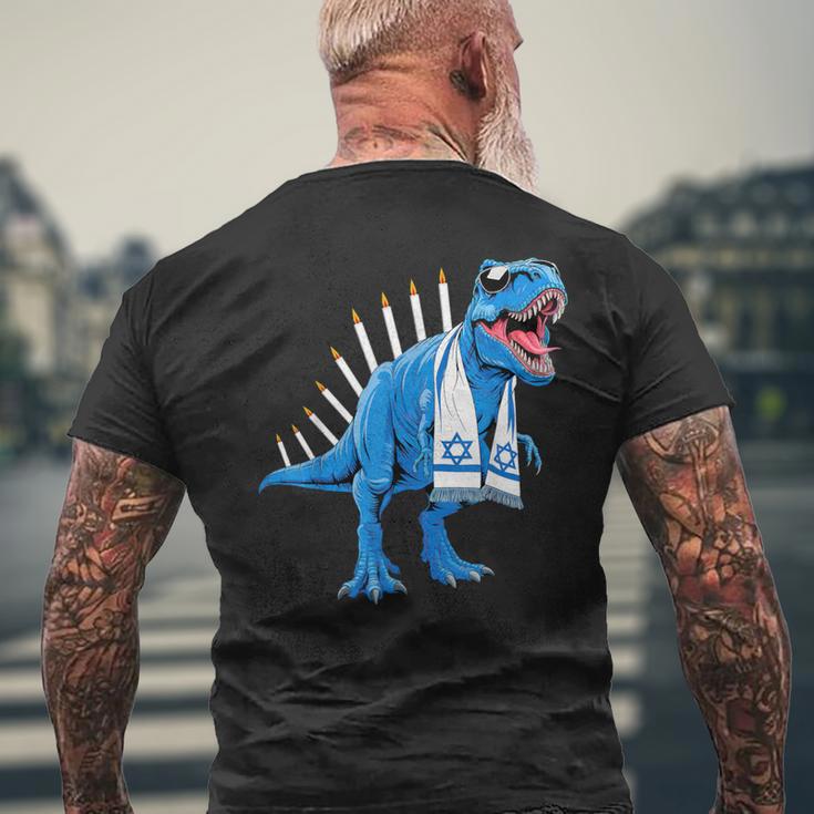 Menorasaurus Rex Menorahsaurus Hannukah Dinosaur T-Shirt mit Rückendruck Geschenke für alte Männer