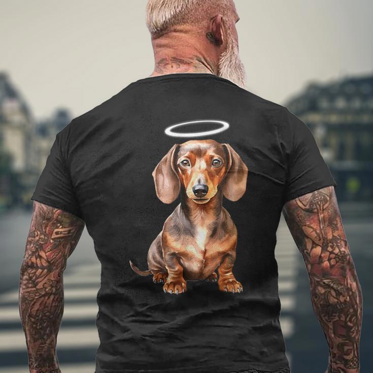 Miniature Dachshund Puppy Angel T-Shirt mit Rückendruck Geschenke für alte Männer