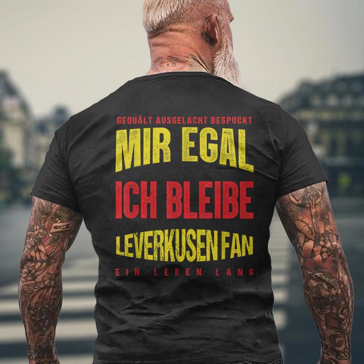 Mir Egal Ich Bleibe Leverkusen Fan Football Fan Club T-Shirt mit Rückendruck Geschenke für alte Männer