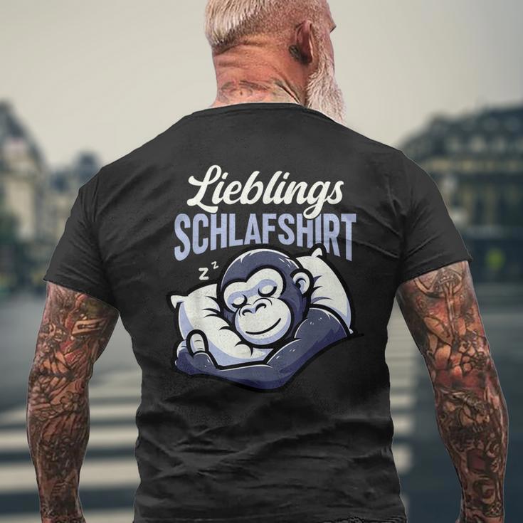 Offizielles Schlaf Gorilla Langschläfer Morgenmuffel T-Shirt mit Rückendruck Geschenke für alte Männer