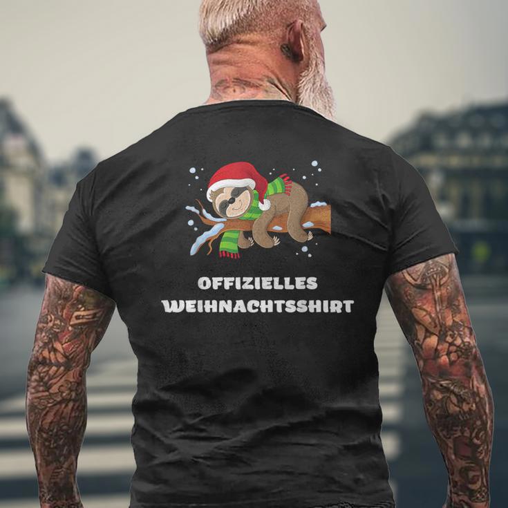 Offizielles Weihnachts Faultier Weihnachten T-Shirt mit Rückendruck Geschenke für alte Männer