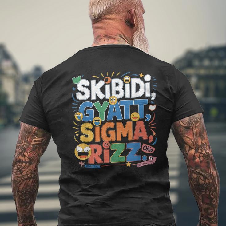 Ohio Skibidi Gyatt Sigma Rizz T-Shirt mit Rückendruck Geschenke für alte Männer