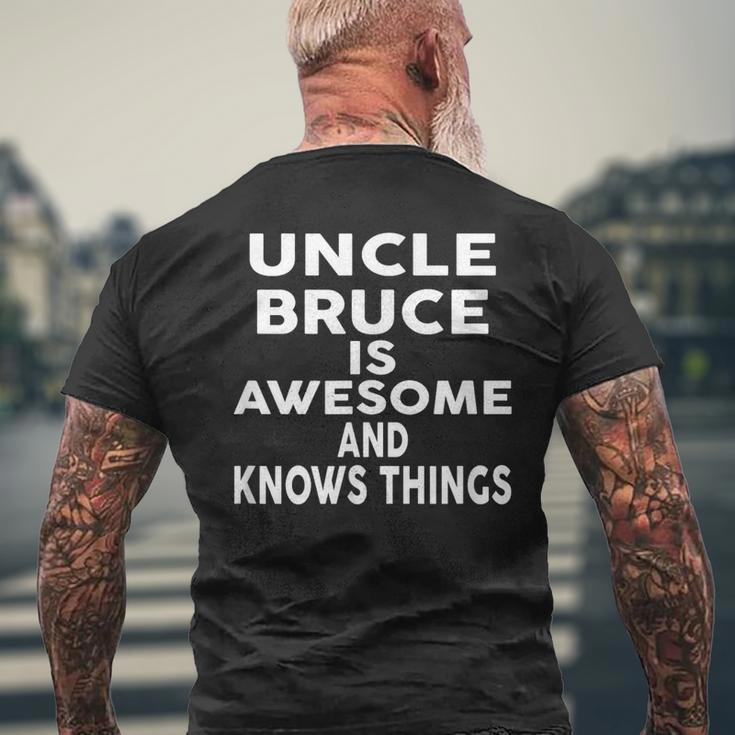 Onkel Bruce Ist Genial Und Weiß Dinge T-Shirt mit Rückendruck Geschenke für alte Männer