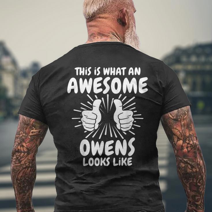 Owens Family Name Owens Last Name Owens T-Shirt mit Rückendruck Geschenke für alte Männer