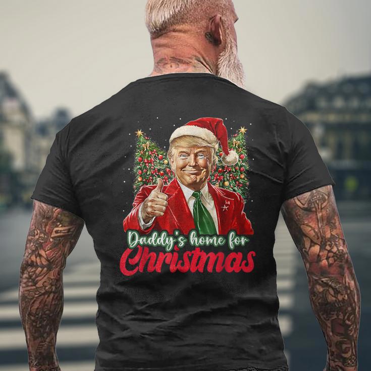 Papa Ist Zu Weihnachten Zu Hause Trump T-Shirt mit Rückendruck Geschenke für alte Männer