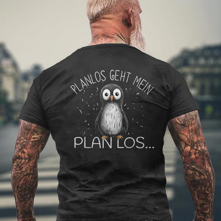 Planlos Geht Mein Plan Los Lustiger T-Shirt mit Rückendruck Geschenke für alte Männer