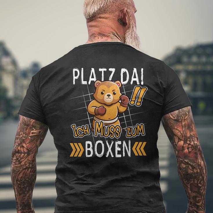 Platz Da Ich Muss Zum Boxing Bear Boxer T-Shirt mit Rückendruck Geschenke für alte Männer