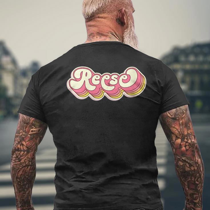 Reese Name Personalisiertorname Nachname Mit-Ausschnitt T-Shirt mit Rückendruck Geschenke für alte Männer