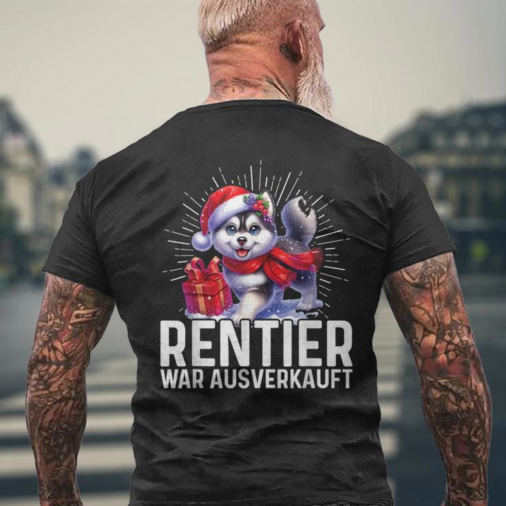 Reindeer War Ausverkauft Weihnachten Husky Fest Slogan T-Shirt mit Rückendruck Geschenke für alte Männer