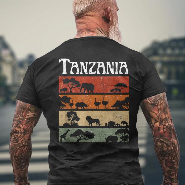 Retro Africa Tanzania Safari Travel Tanzania Tour T-Shirt mit Rückendruck Geschenke für alte Männer