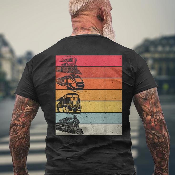 Retrointage Train Driver T-Shirt mit Rückendruck Geschenke für alte Männer