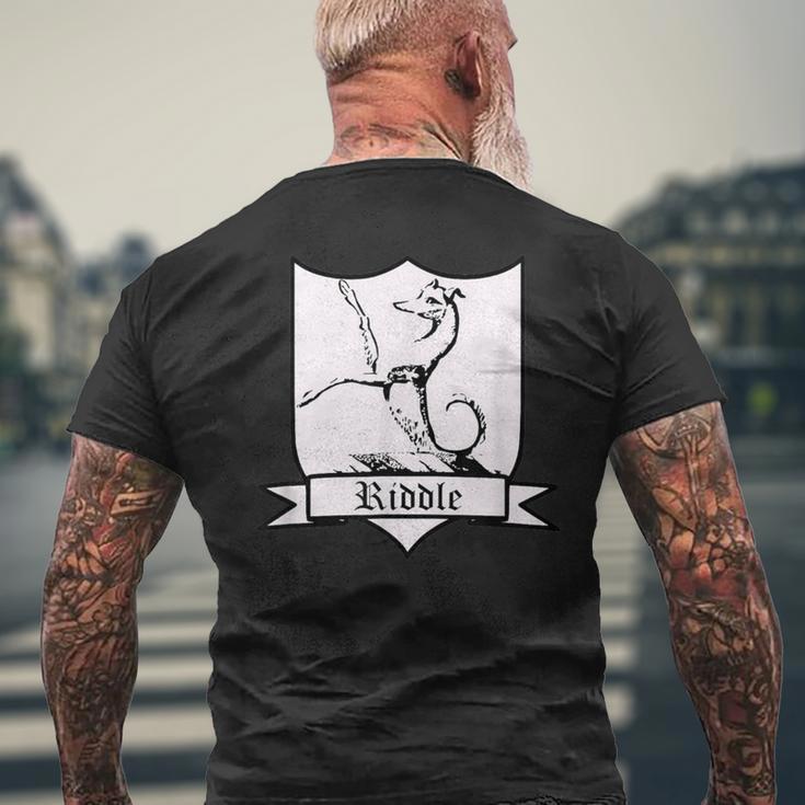 Riddle Surname Family Name Motto T-Shirt mit Rückendruck Geschenke für alte Männer