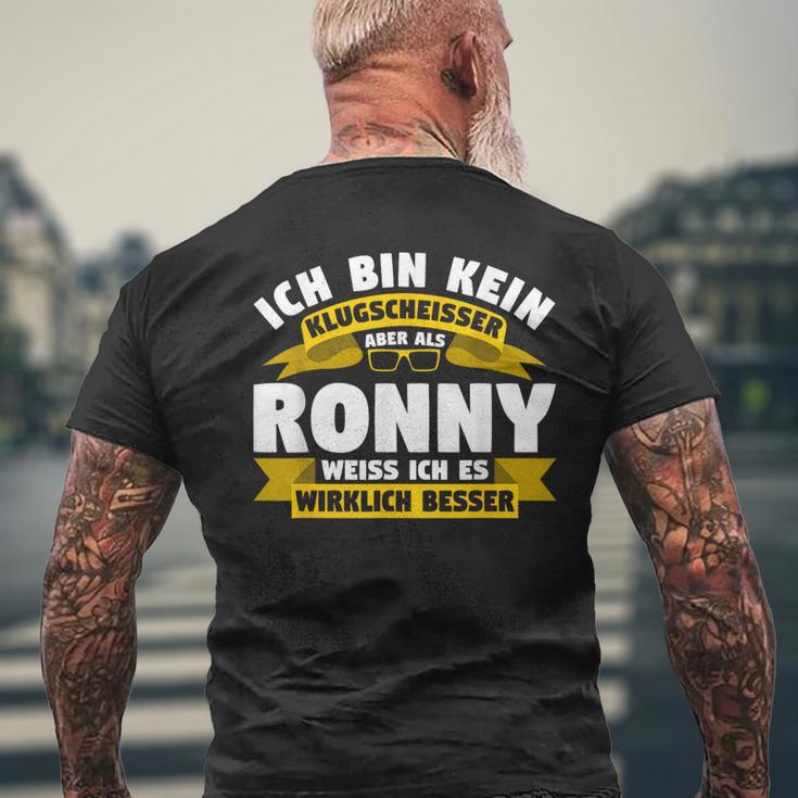 Ronny Ich Bin Kein Klugscheisser T-Shirt mit Rückendruck Geschenke für alte Männer