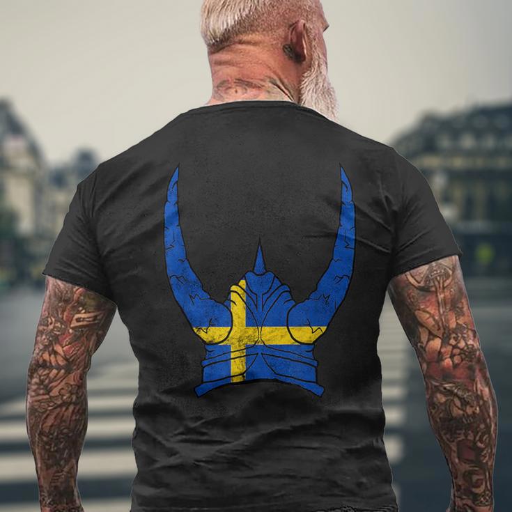 Schweden Wikinger Helm Schwedischer Nordmann Stolz Sköl T-Shirt mit Rückendruck Geschenke für alte Männer