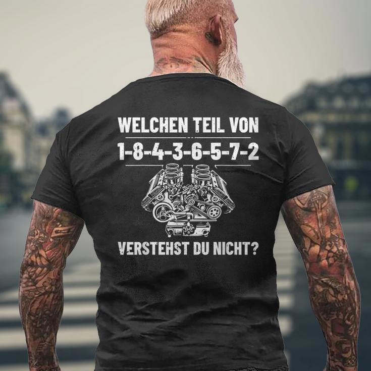 Screwdriver Car Mechatronics 8 Cylinder Car Mechanic T-Shirt mit Rückendruck Geschenke für alte Männer