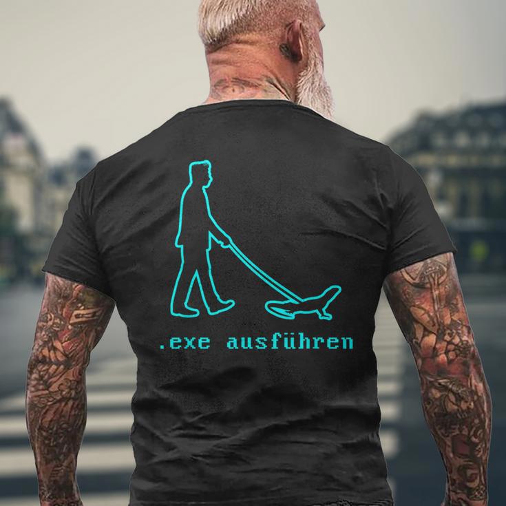 Sys Admin Programmer Computer Scientist Exe Running T-Shirt mit Rückendruck Geschenke für alte Männer