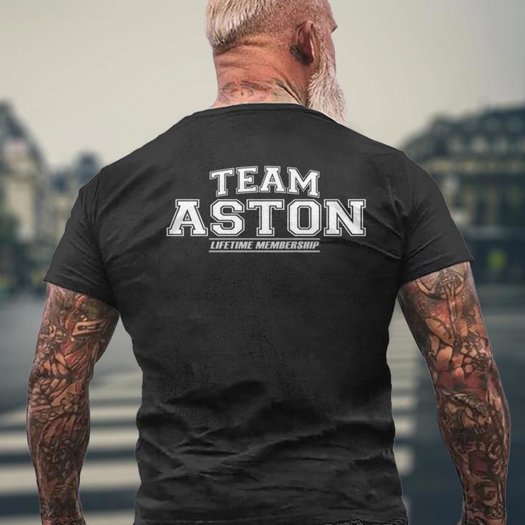 Team Aston Proud Surname Last Name T-Shirt mit Rückendruck Geschenke für alte Männer