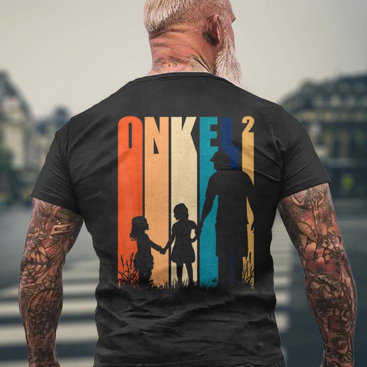 Uncle 2 Nieces Nephew Oheim Stepuncle T-Shirt mit Rückendruck Geschenke für alte Männer