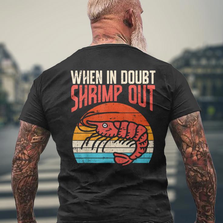 When In Doubt Shrimp Out Retro Bjj Brazilian Jiu Jitsu T-Shirt mit Rückendruck Geschenke für alte Männer