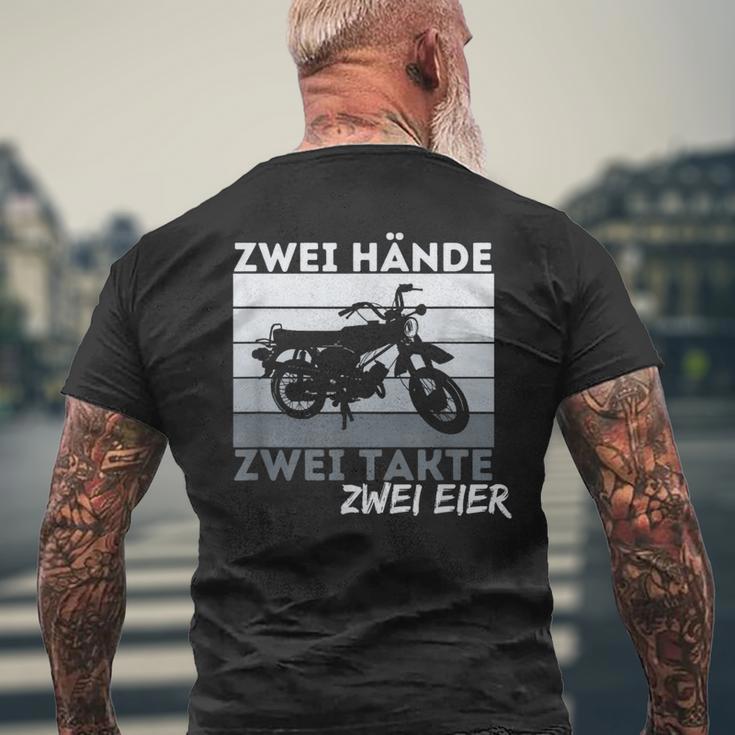 Zwei Hands Zwei Takte Simson Ddr Moped Two Strokeintage T-Shirt mit Rückendruck Geschenke für alte Männer