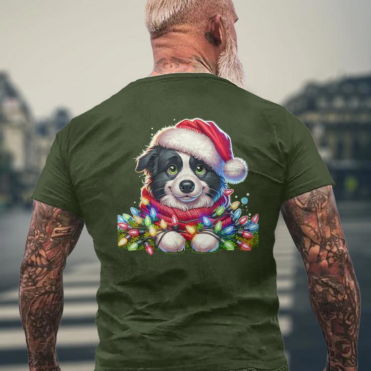 Christmas Hat Border Collie Border Collies T-Shirt mit Rückendruck Geschenke für alte Männer