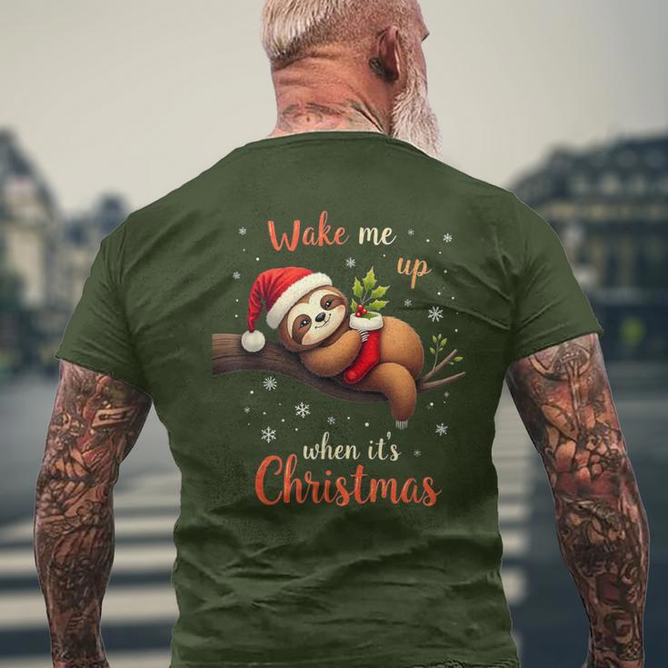 Cute Christmas Fautier Wake Me Up When Christmas T-Shirt mit Rückendruck Geschenke für alte Männer