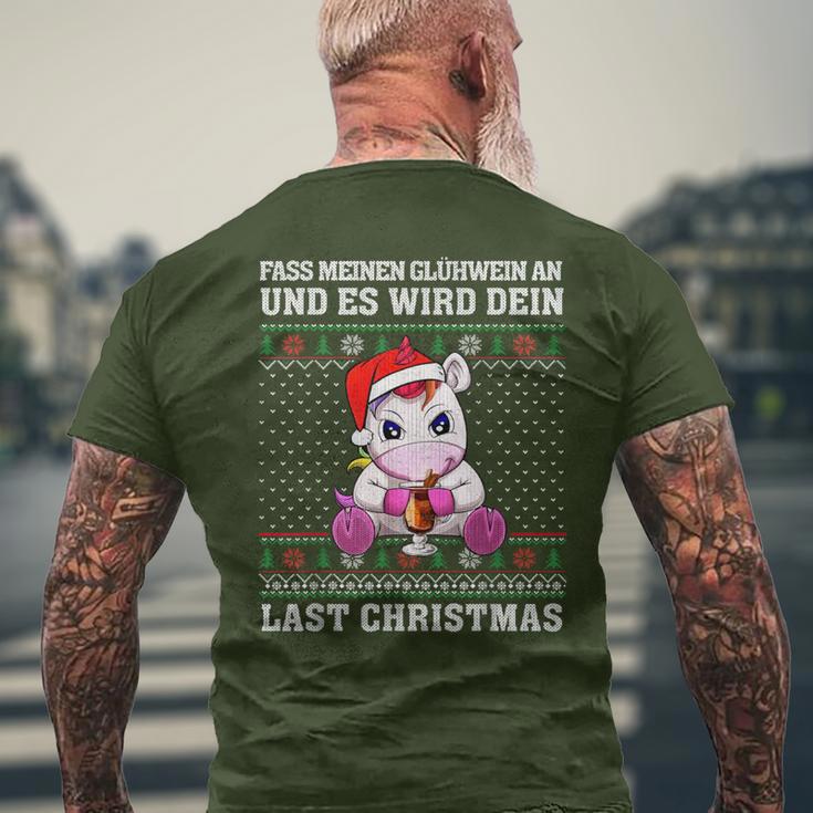 Fass Meinen Glühwein An Und Es Wird Dein Last Christmas T-Shirt mit Rückendruck Geschenke für alte Männer