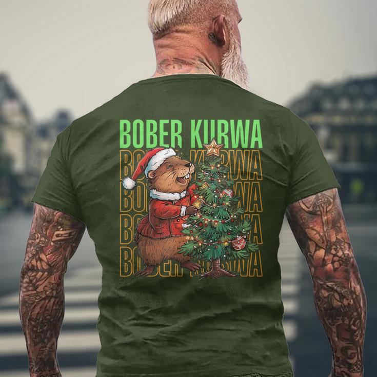 Polish Meme Christmas Bobr Kurwa Bober Bobr T-Shirt mit Rückendruck Geschenke für alte Männer