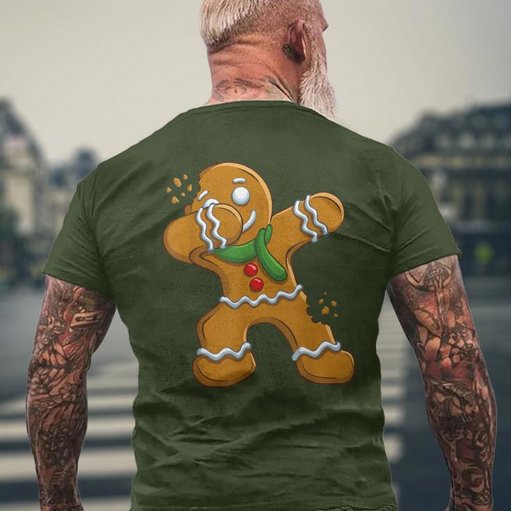 Gentle Gingerbread Man Christmas Dab T-Shirt mit Rückendruck Geschenke für alte Männer