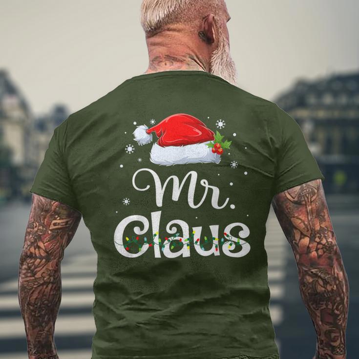 Mr And Mrs Claus Pyjama Santa T-Shirt mit Rückendruck Geschenke für alte Männer