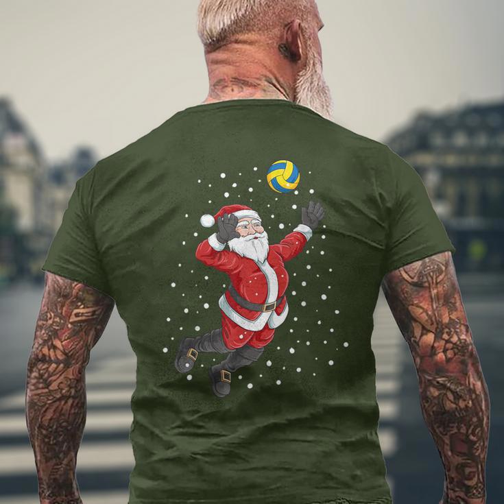 Volleyball Santa Claus Christmas T-Shirt mit Rückendruck Geschenke für alte Männer