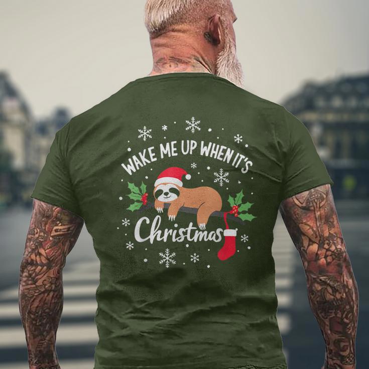 Weck Mich Auf Wenn Weihnachten Ist Christmas T-Shirt mit Rückendruck Geschenke für alte Männer