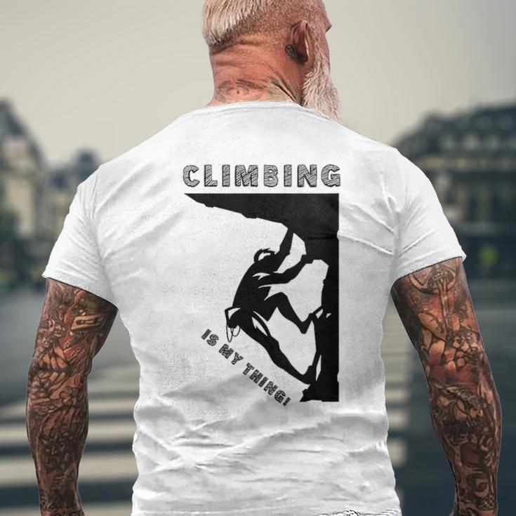 Damen Klettern Ist Mein Ding Mit-Ausschnitt T-Shirt mit Rückendruck Geschenke für alte Männer