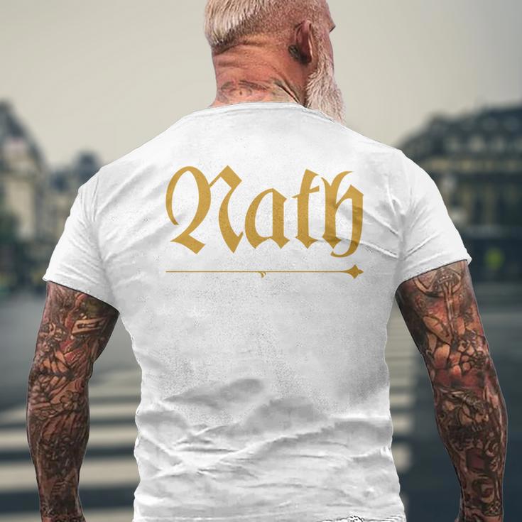 India Surname Nath Family Hindi Indian Surname T-Shirt mit Rückendruck Geschenke für alte Männer