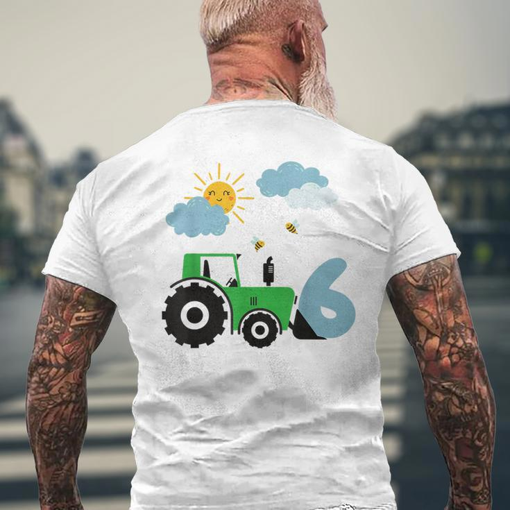 Kinder Geburtstag Traktor 6 Jahre Junge Bauernhof Zahl T-Shirt mit Rückendruck Geschenke für alte Männer