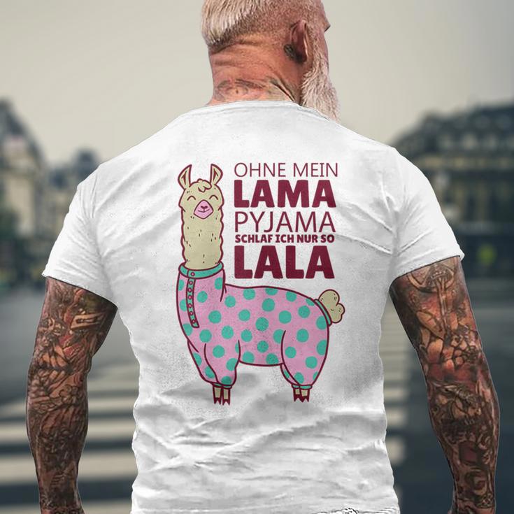 Lama Lama Pyjamas Alpaca Sleep T-Shirt mit Rückendruck Geschenke für alte Männer