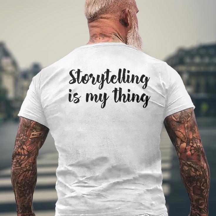 Storytelling Ist Mein Ding Story Telling Folk-Legenden T-Shirt mit Rückendruck Geschenke für alte Männer