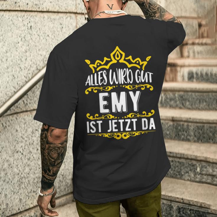 Alles Wird Gut Emy Ist Jetzt DaOrname Emy T-Shirt mit Rückendruck Geschenke für Ihn