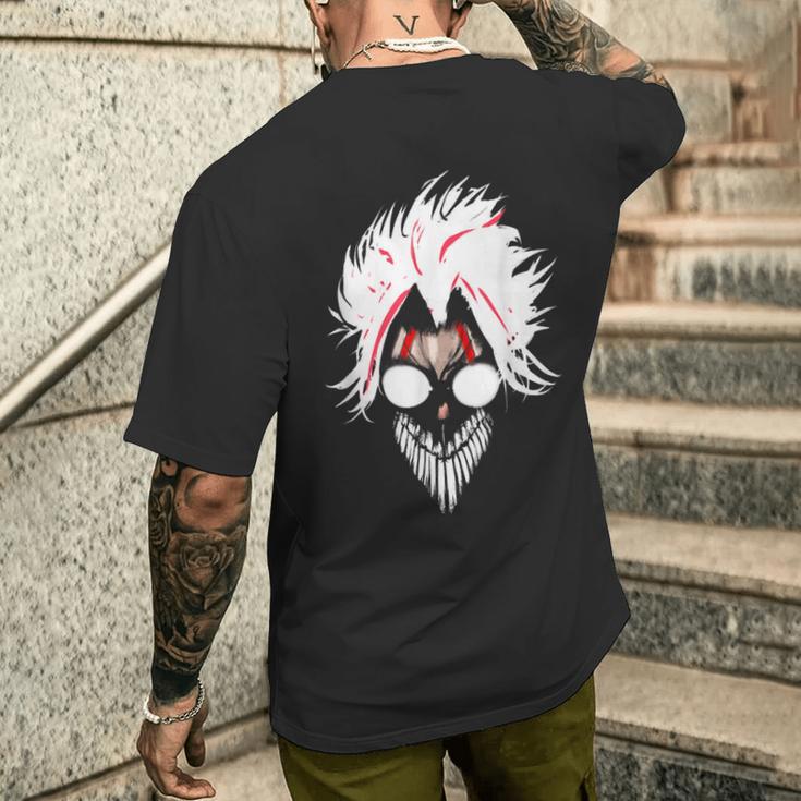 Anime Manga Shonen Character Dandadan Okarun Mask T-Shirt mit Rückendruck Geschenke für Ihn