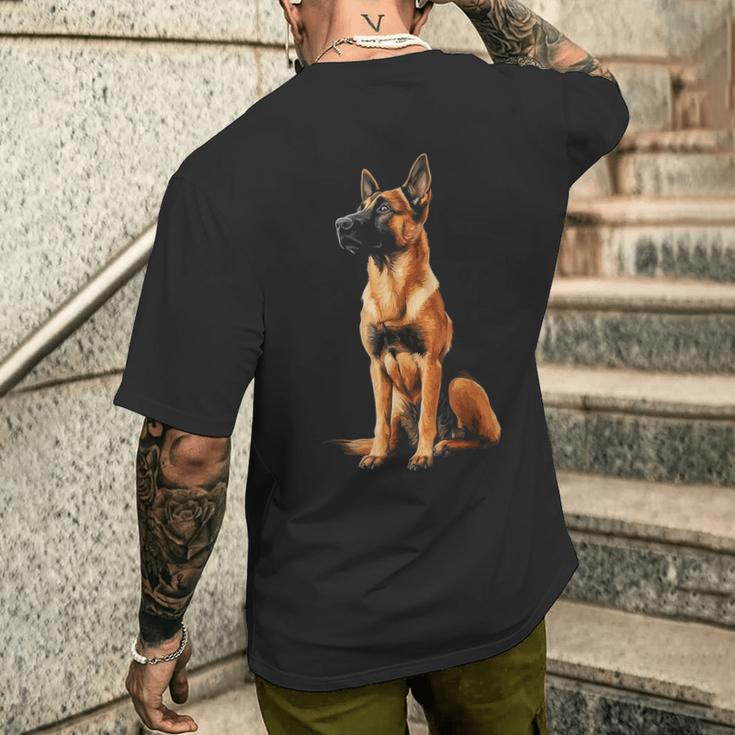 Belgischer Malinois Hund Graphic Pet Belgische Malinois T-Shirt mit Rückendruck Geschenke für Ihn