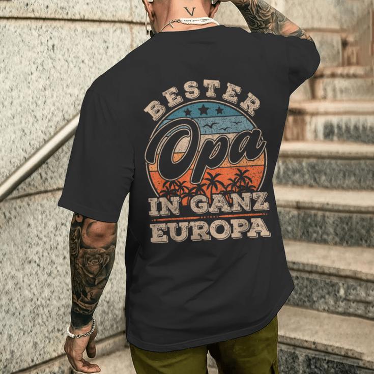 Bester Opa In Ganz Europa S T-Shirt mit Rückendruck Geschenke für Ihn