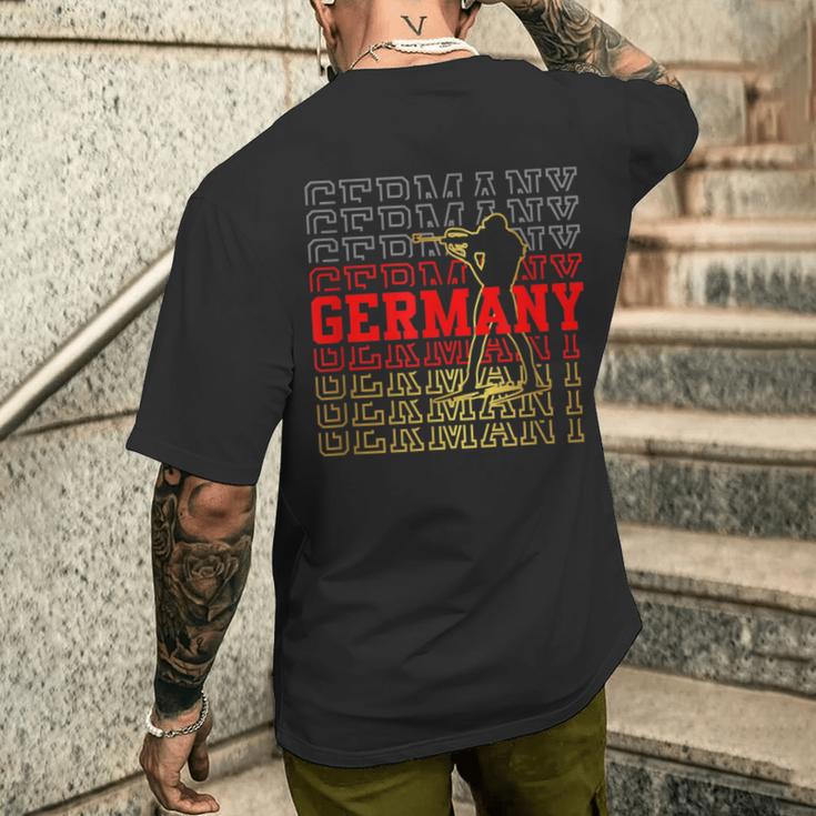 Biathlon Deutschland Germany Winter Sports T-Shirt mit Rückendruck Geschenke für Ihn