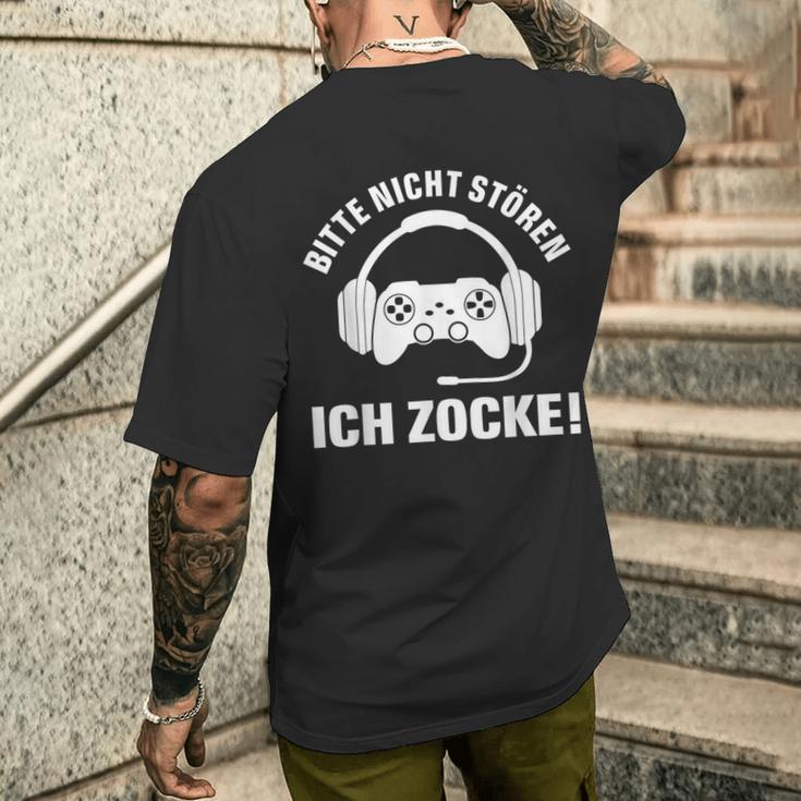 Bitte Nicht Stören Ich Zock Saying For Gamer S T-Shirt mit Rückendruck Geschenke für Ihn