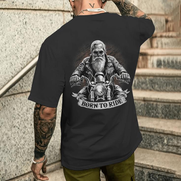 Born To Ride Biker Motorcyclist Slogan T-Shirt mit Rückendruck Geschenke für Ihn