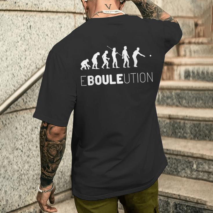 Boule Ebouleution Boccia Evolution Boulplayer Petanque T-Shirt mit Rückendruck Geschenke für Ihn