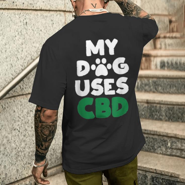 Cbd Öl Für Hunde T-Shirt mit Rückendruck Geschenke für Ihn