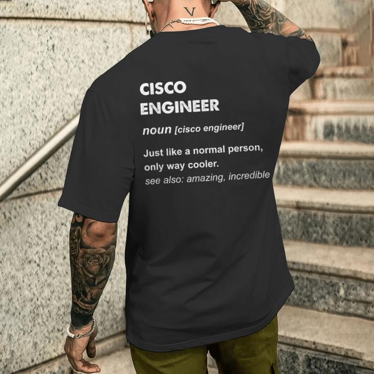 Cisco Engineer T-Shirt mit Rückendruck Geschenke für Ihn