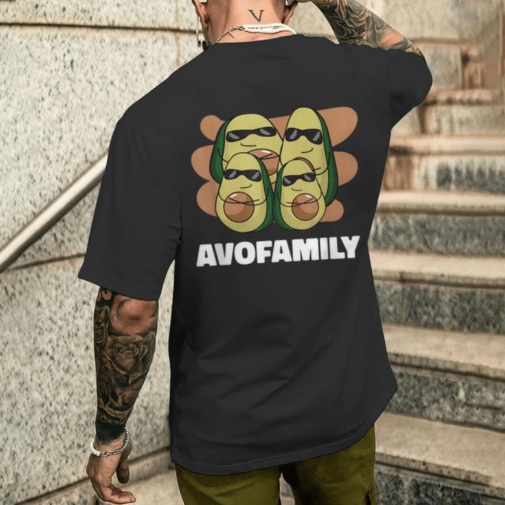 Cool Happy Avofamily Family Avocado T-Shirt mit Rückendruck Geschenke für Ihn